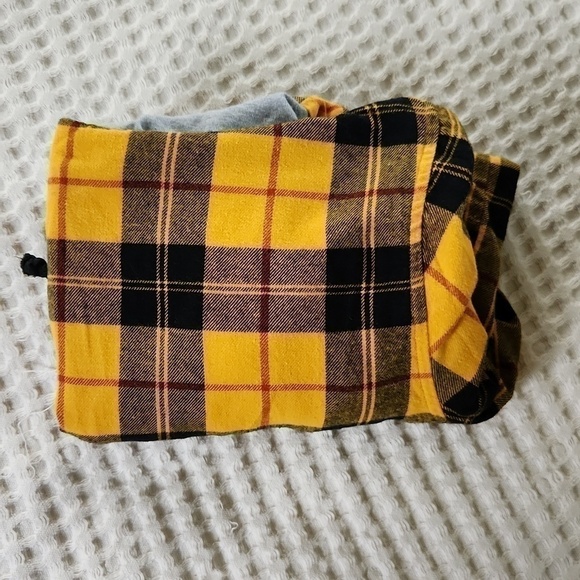 Yellow Black Jacket with hoodie Shacket Flannel - Picture 8 of 8